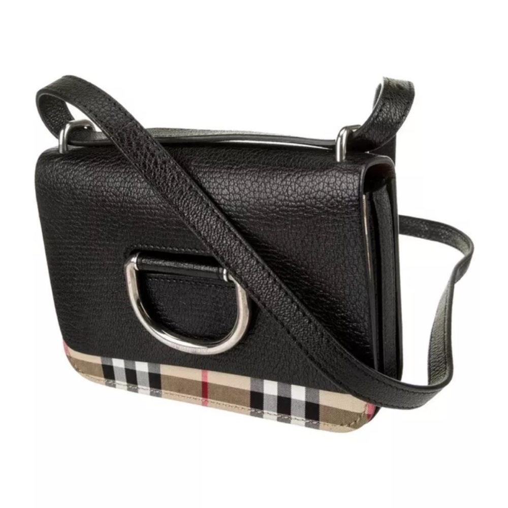 Burberry Black and Checkered Crossbody Bag